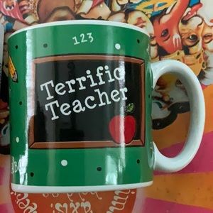 Terrific Teacher Ceramic Mug. Burton a Brand School Daze.
